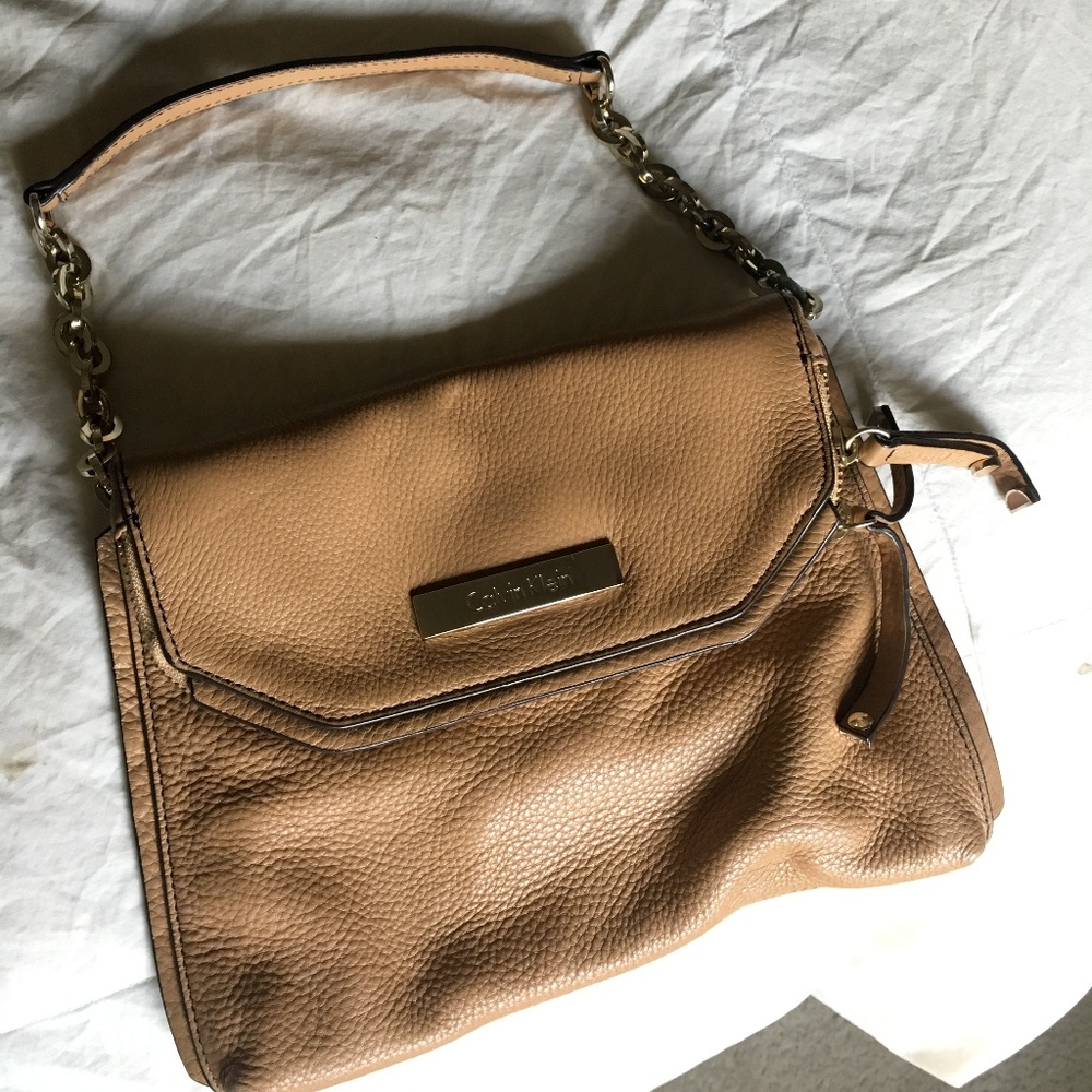 Calvin Klein Clutch/Purse Tan
